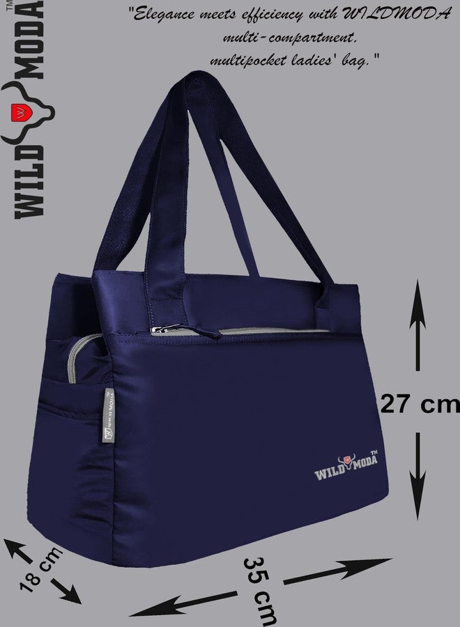 WILD MODA Women Womania Shoulder & Tote Bag For Ladies (Navy Blue) - Image 5